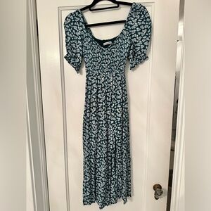 Abercrombie & Fitch Summer Dress | Blue & Green Floral | Size XS